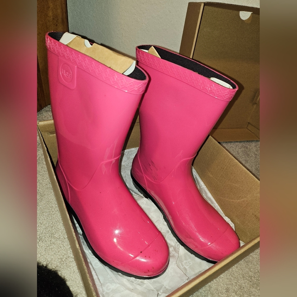 Pink Girl's Rain Boots - Picture 8 of 11